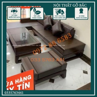 Ảnh thật sofa góc chân choãi gỗ sồi Nga 100% giá gốc tại xưởng - sofa gỗ .