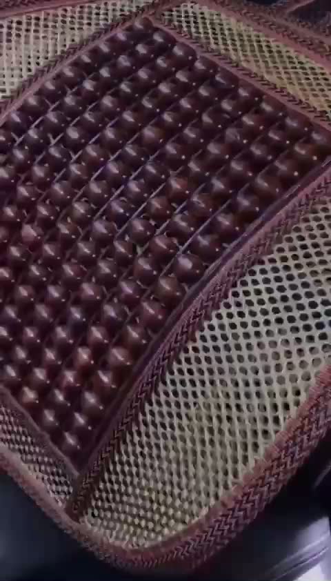 Tựa lưng hạt gỗ dáng cong cài ghế xe ô tô, ghế làm việc  giúp massage chống mỏi, giảm đau lưng LV Car | BigBuy360 - bigbuy360.vn