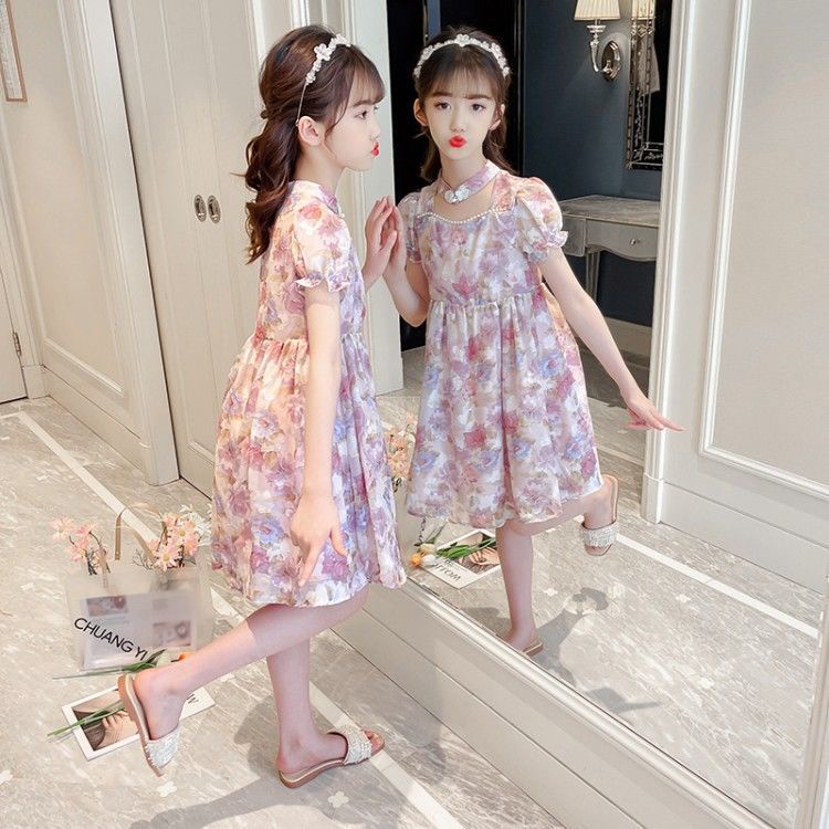 Đầm Công Chúa Phối Lưới Xinh Xắn Cho Bé Gái Từ 3-4 - 5-6 - 7-8 - 9-10 - 11-12 Tuổi