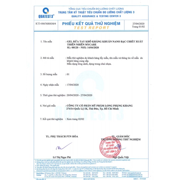 (GIAO HỎA TỐC ) NƯỚC RỬA TAY KHÔ MY CARE NANO BẠC KHÁNG KHUẨN ĐẾN 99,9% 150ML