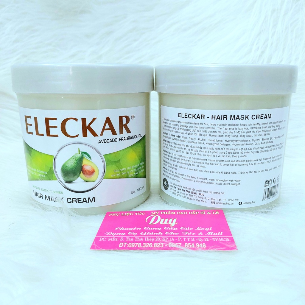 Hấp Dầu Kem xả Ủ Tóc Hoa Sen ELECKAR 1000ml - Ngăn Ngừa Và Phục Hồi Tóc Cho Tóc Mềm Mượt