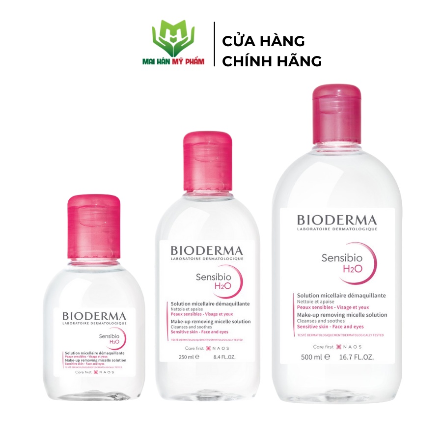 Nước tẩy trang và làm sạch Bioderma Sensibio H20 100ml-250ml-500ml