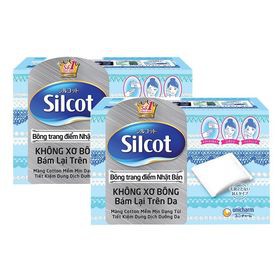 Bông tẩy trang Silcot Nhật Bản Hộp 82 miếng/66 miếng cao cấp xanh lá - Silcot Unicharm [siêu rẻ] tẩy sạch sâu