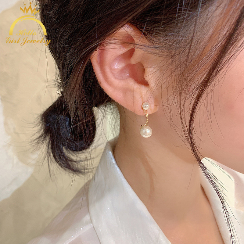 Bông Tai Ngọc Trai Hình Thánh Giá Thời Trang