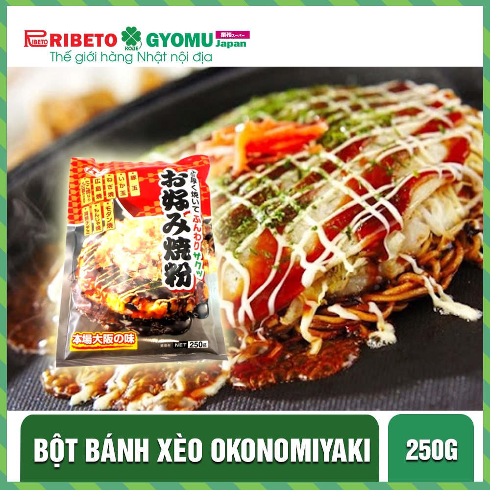 Bột bánh xèo okonomiyaki 250g- Hàng nhật Nội địa