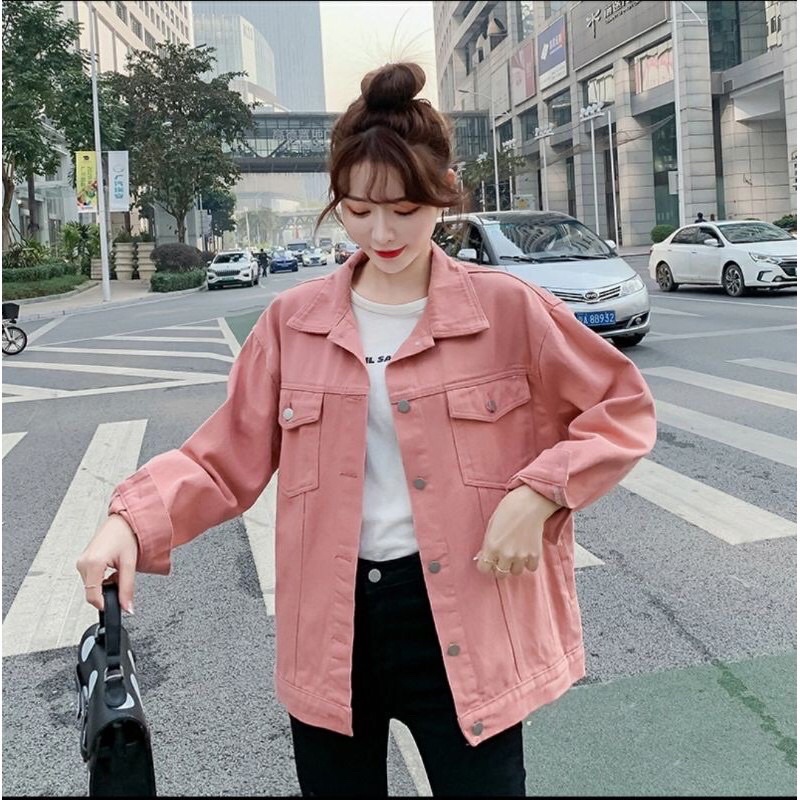 Áo khoác kaki nữ màu hồng cao cấp sumisu shop