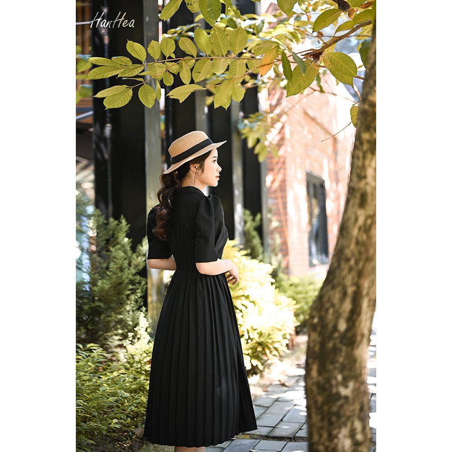 Váy Xếp Ly Liền Thân Phong Cách Hàn Quốc Phân Phối Bởi CATA  VAY0001