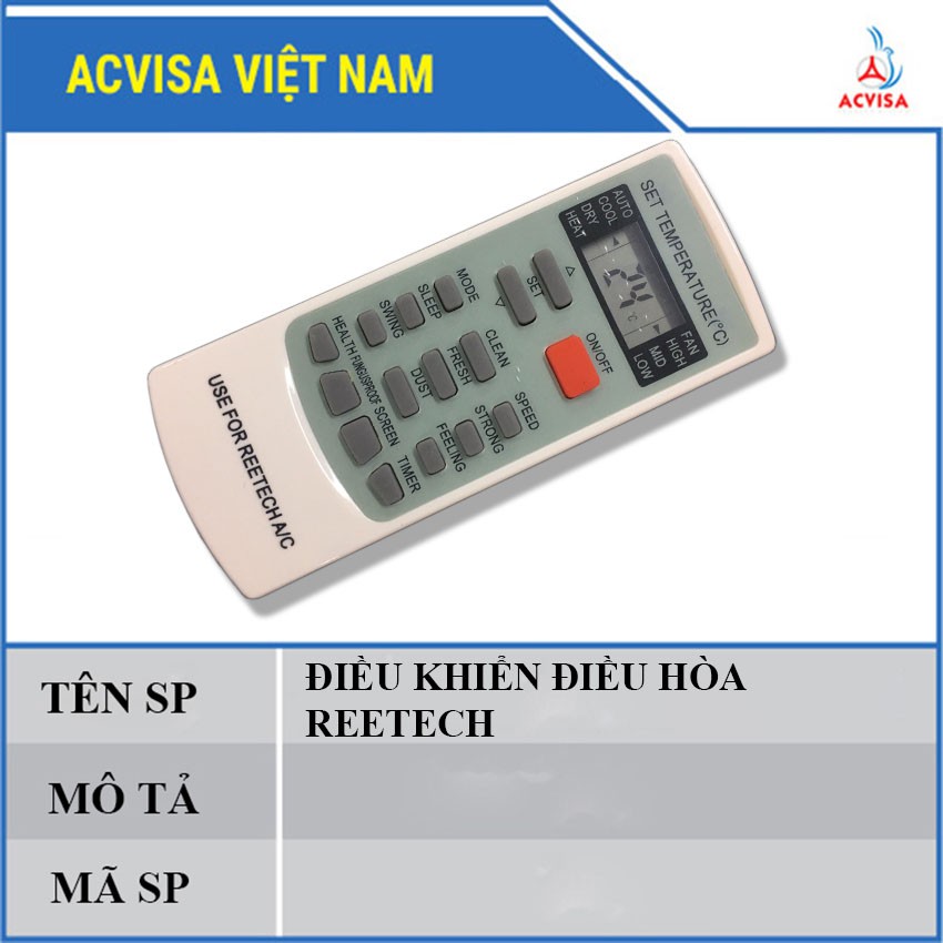 REMOTE MÁY LẠNH ,ĐIỀU KHIỂN ĐIỀU HÒA REETECH