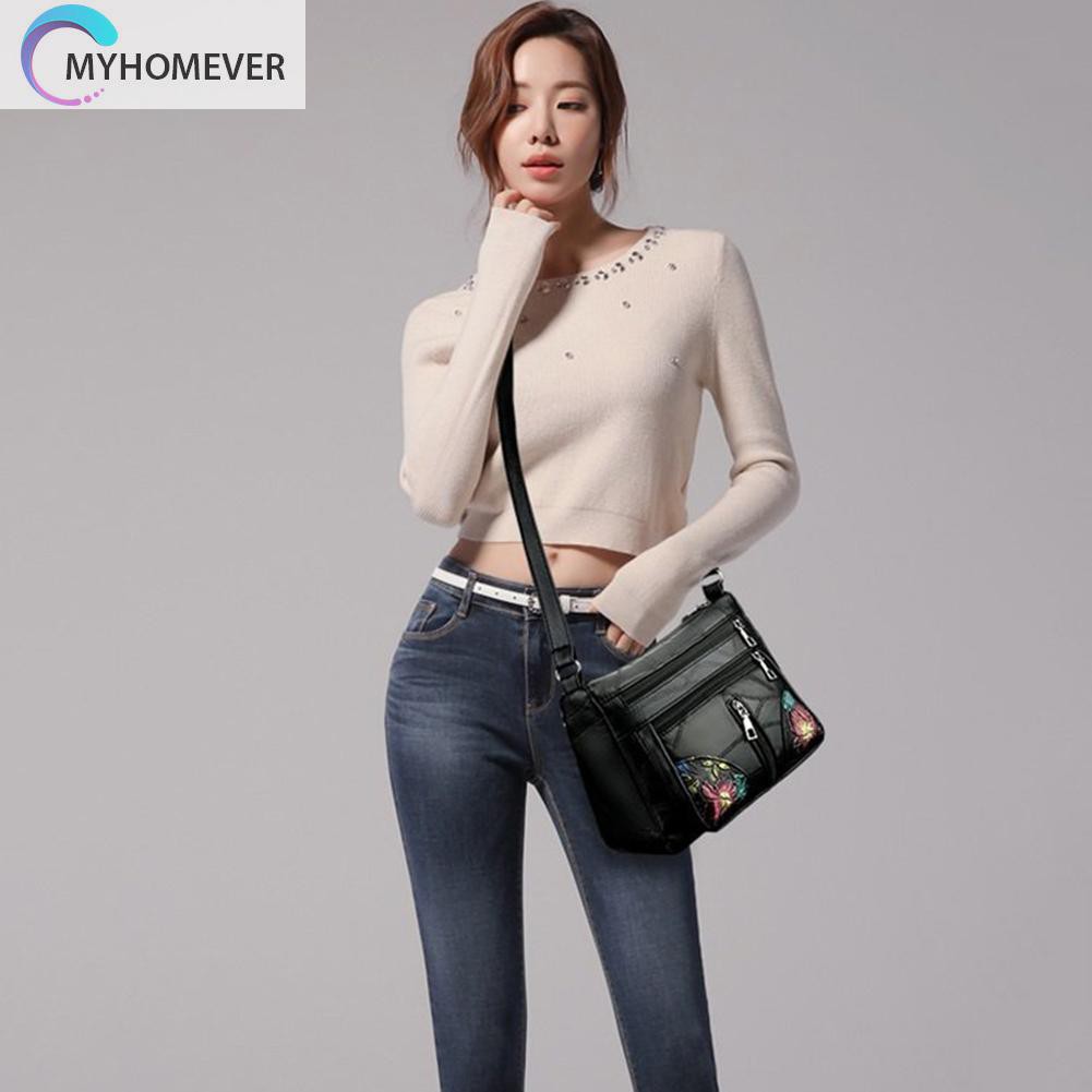 Túi Xách Da Cừu In Hoa Xinh Xắn Dành Cho Nữ