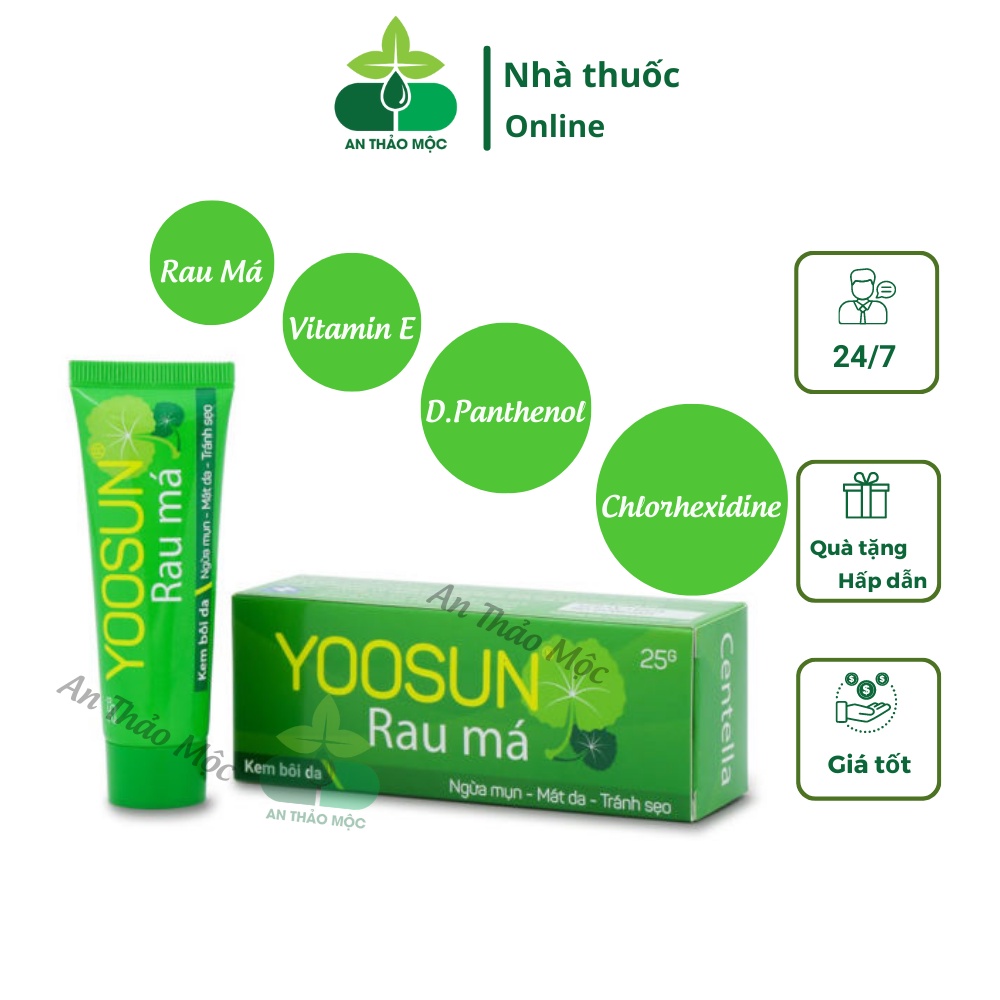 Kem bôi da Yoosun rau má ngừa sẹo mát da tránh sẹo mờ thâm dùng cho bé từ sơ sinh