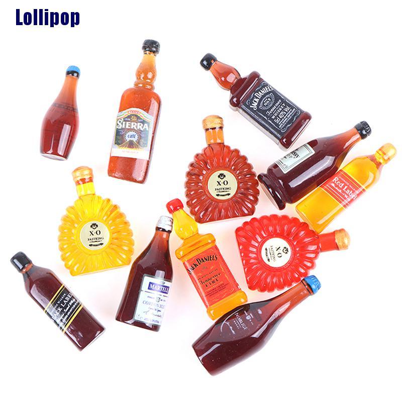 10 Chai nước thu nhỏ tỷ lệ 1/12 trang trí nhà búp bê