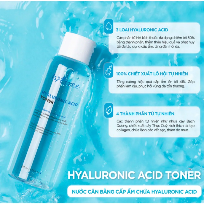 MBC M107 400ml Nước hoa hồng da khô, rát dưỡng ấm, làm dịu da HYALURONIC ACID TONER