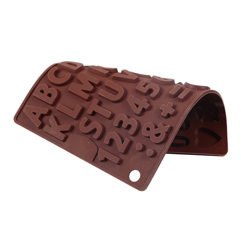 Khuôn Silicone Làm Bánh Tạo Hình 26 Chữ Cái Và Số Độc Đáo Tiện Dụng