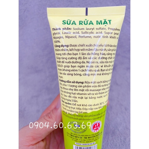 Sữa Rửa Mặt HT GOLD Mầm Đậu Nành 120g
