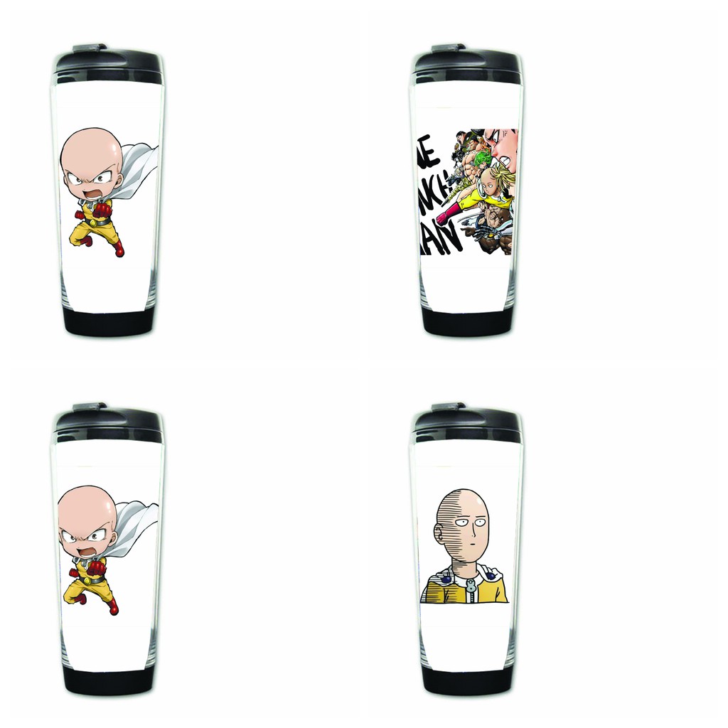 Bình đựng nước in hình One Punch Man anime chibi