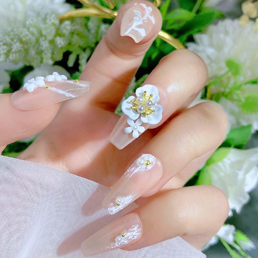 Phụ Kiện Trang Trí Móng Tay Hình Hoa Xinh Xắn DIY