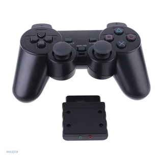 Tay cầm không dây động cơ rung điều khiển chơi game 2.4G và đầu thu cho PS2