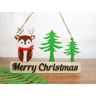 Bảng gỗ decor treo trang trí Noel