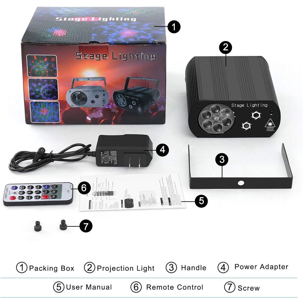 Đèn Laser Sân Khấu, Vũ Trường, Quán Karaoke, Bar, Pub,... 6 Mắt kết hợp ánh sáng Laze nhiều hình ảnh