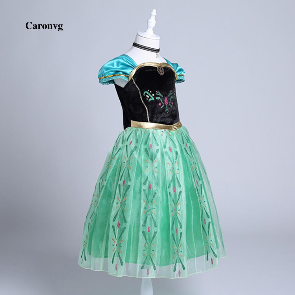 Đầm hóa trang công chúa Anna cho bé gái