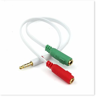 Cáp chia cổng 3.5mm ra 2 lỗ micro và phone