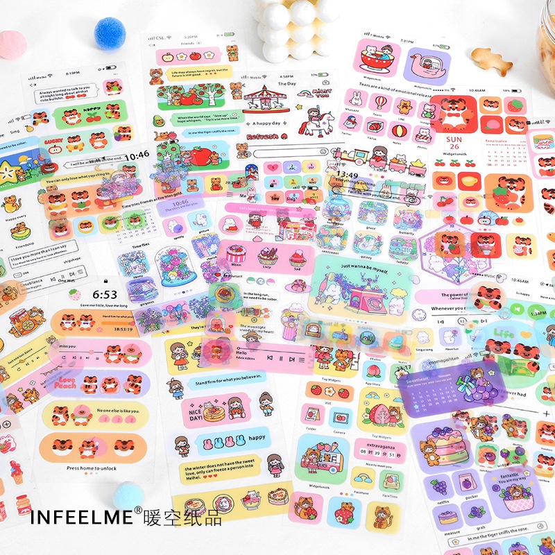 Set 4 tấm hình dán sticker nhiều mẫu ngộ nghĩnh