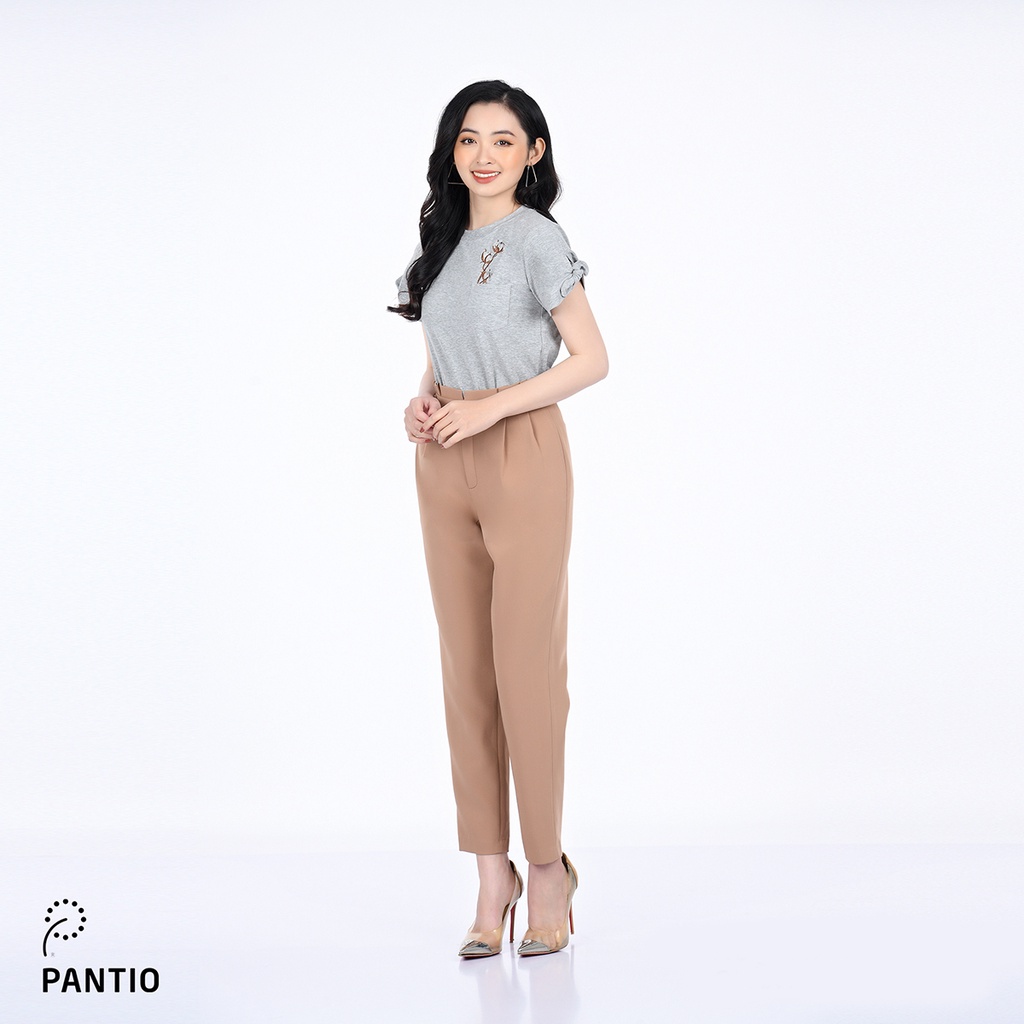 Quần lửng nữ chất liệu Thô dáng ống đứng FQL5444 - PANTIO