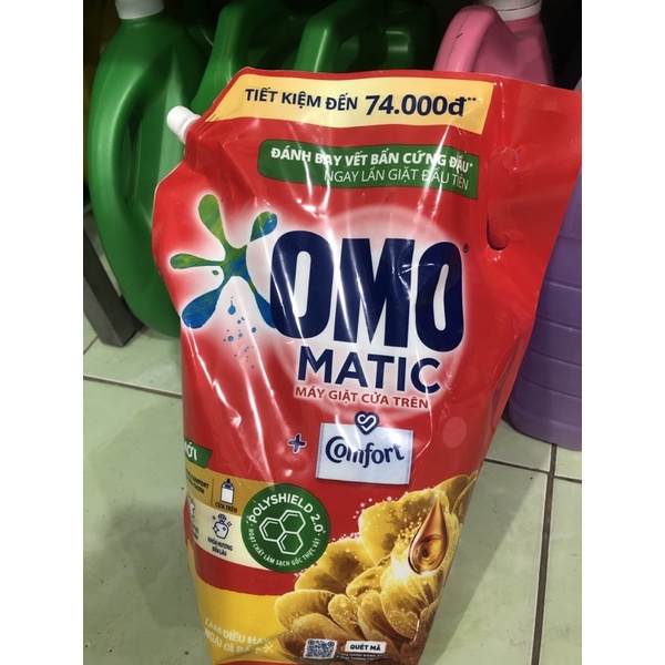 Nước giặt OMO máy giặt cửa trên loại3,6kg hương comfor