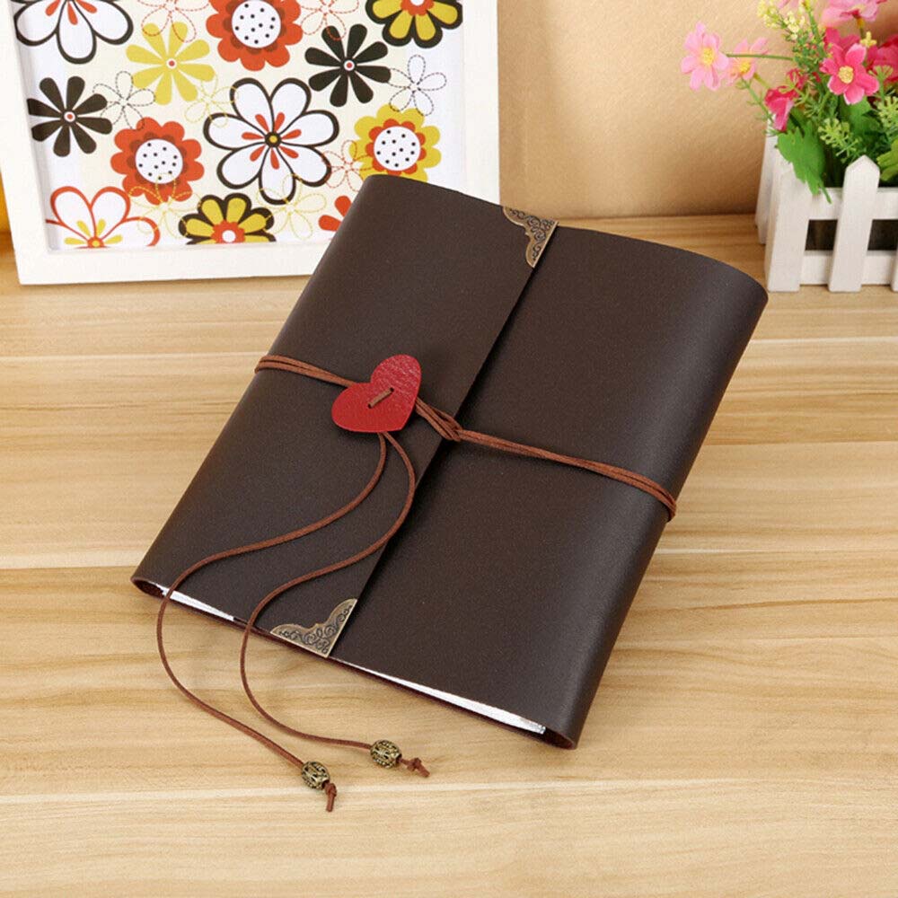 30 page Photo Album Leather Scrapbook Gifts Vintage Albums Travel Holiday DIY