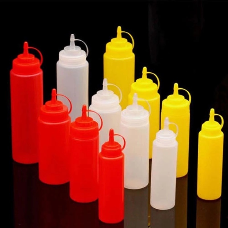 Bình nhựa đựng nước sốt 3 lỗ 450/650ml tiện dụng cho nhà bếp