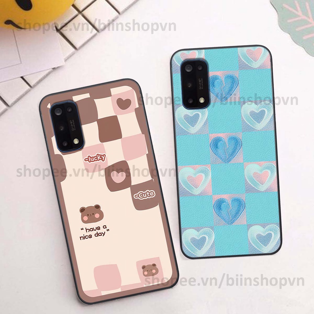 Ốp Realme 7 / 7 Pro caro trái tim nhiều màu sắc, đầy cá tính, khẳng định phong cách