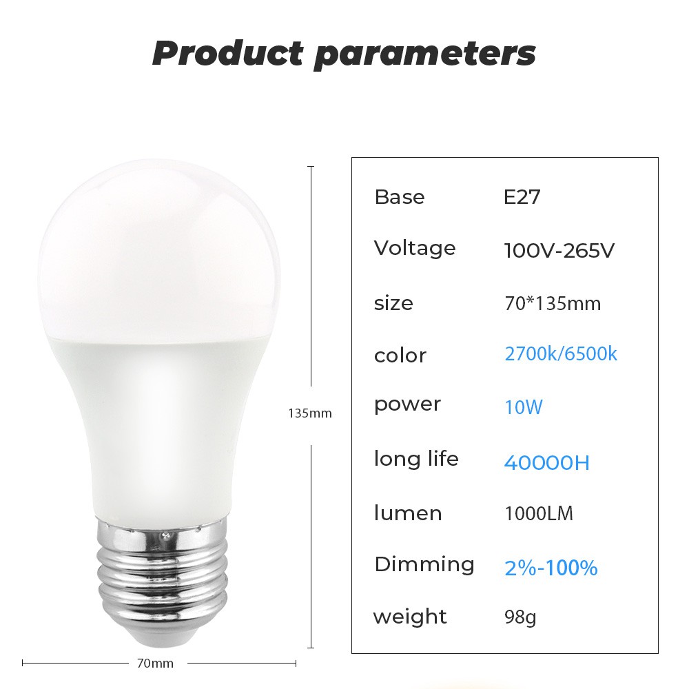 Bóng Đèn Thông Minh SMATRUL 9W WiFi Tương Thích Với Google Alexa Và Ứng Dụng Tuya Smart Có 16 Triệu Màu | BigBuy360 - bigbuy360.vn