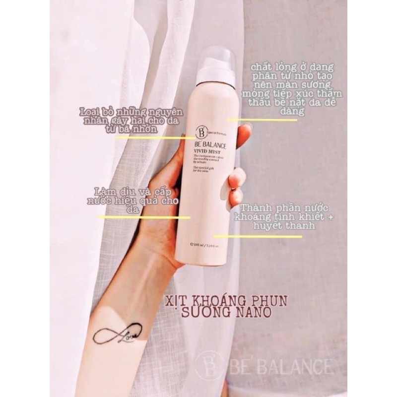 Xịt Khoáng Tráng Gương Phun Suơng Nano Be'Balance