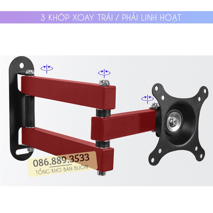 Giá treo màn hình xoay đa năng S32 10 - 14 - 17 - 19 - 21 - 23 - 24 - 27 - 29 - 32 inch - Xoay 360 Độ Linh Hoạt