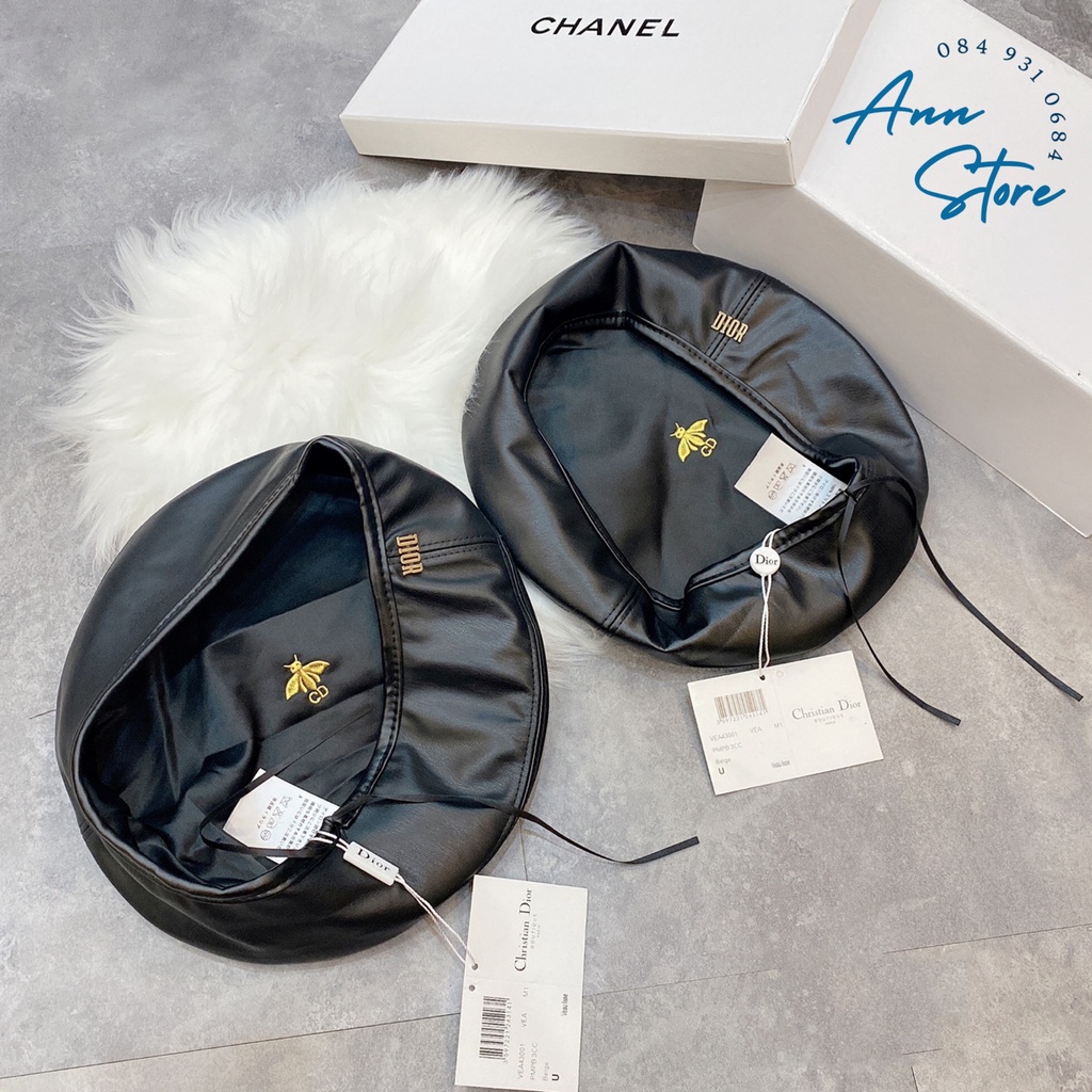 Mũ nồi Dior / Mũ da Dior - thiết kế phong cách tiểu thư sang trọng, chất liệu da cao cấp, hàng loại 1 full tag