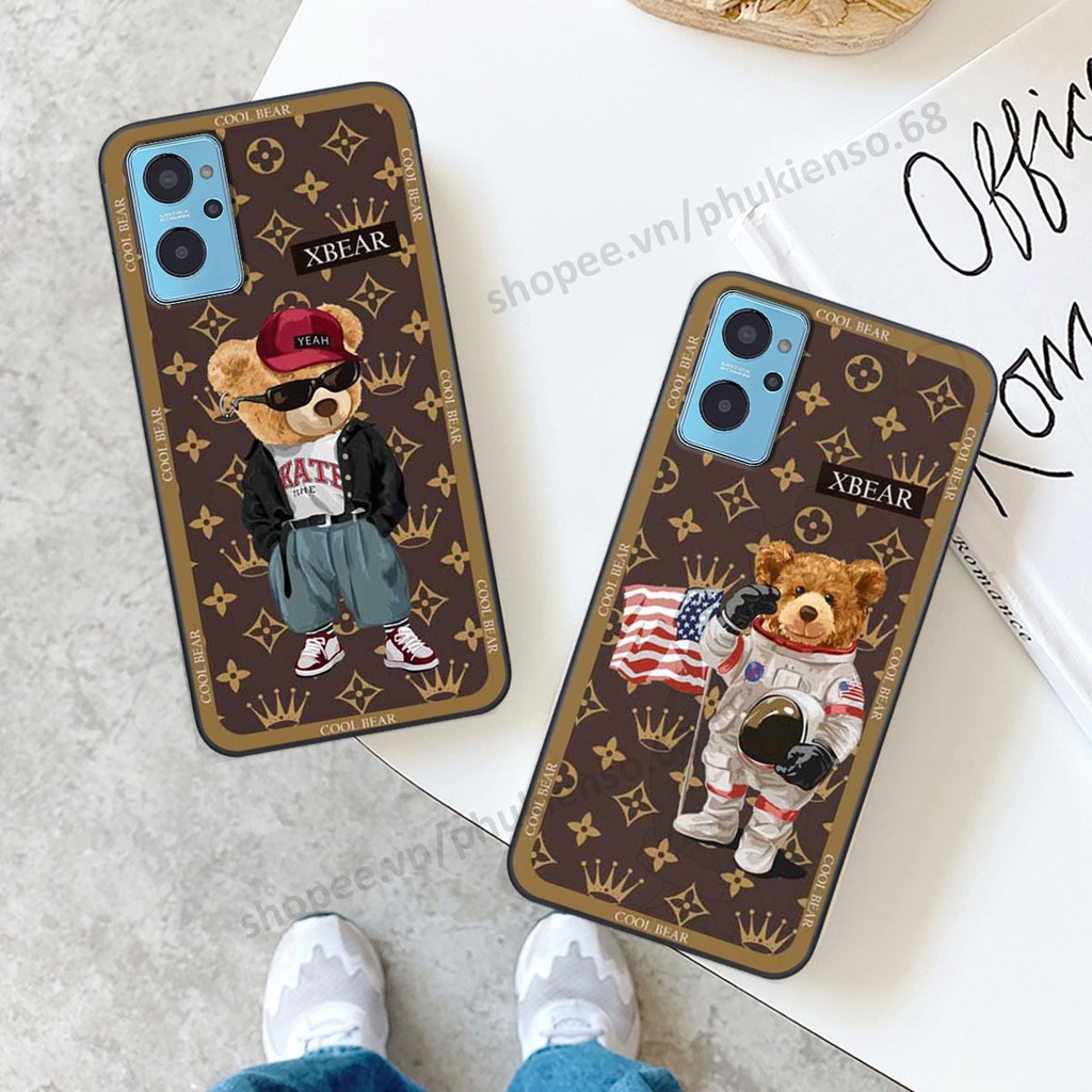 Ốp lưng điện thoại Realme C20 / C21Y in hình gấu bear, kaws, doremon thời trang, ốp lưng cao cấp chất lượng