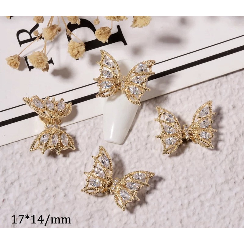 Charm bướm đá canh rung cao cấp