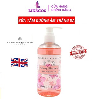 Sữa tắm trắng da Crabtree & Evenlyn dưỡng da mềm mịn hương hoa hồng tự nhiên 330ml - LINACOS