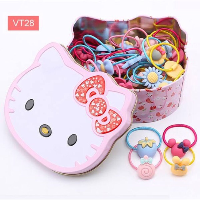 Hộp kitty 30 dây cột tóc