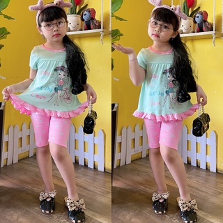 "chat chọn màu" Bộ thun borip bé gái 11-23kg, chất thun borip mềm, mịn, co giãn thoải mái,bộ bozip mặc nhà bé gái 12 màu