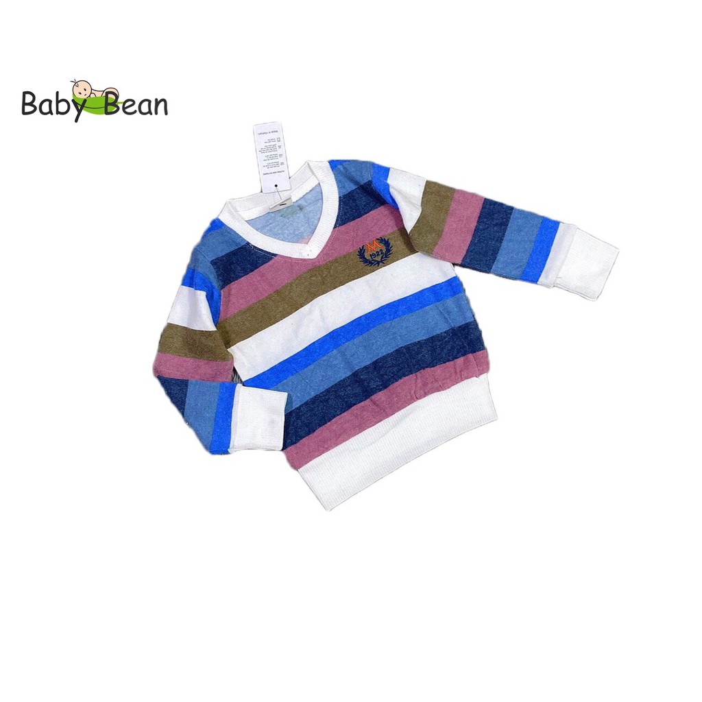 [Mã FARSBR242 giảm 15% đơn 99K] Áo Len Cổ Tim Kẻ Sọc bé trai BabyBean