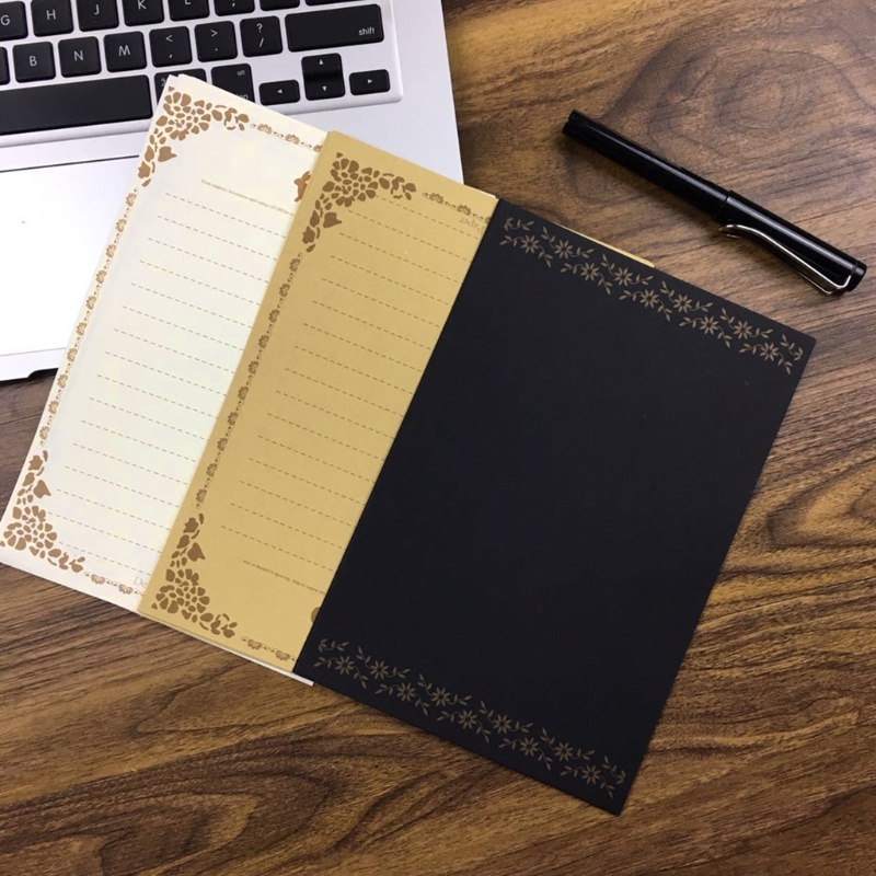 Set 8 Tờ Giấy Note Họa Tiết Chữ Phong Cách Vintage