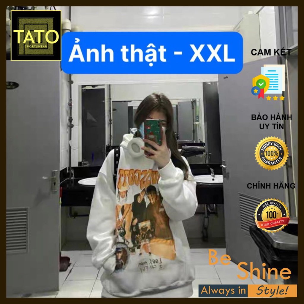 [QUÀ TẶNG STICKER] Hoodie có mũ Travis Scott, Áo Nỉ Bông Nam Nữ Form Rộng Unisex - TATO Unisex Clothing | WebRaoVat - webraovat.net.vn