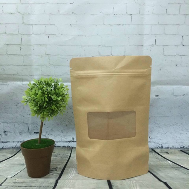 Túi zipper kraft cửa sổ bé (Giá 1kg)