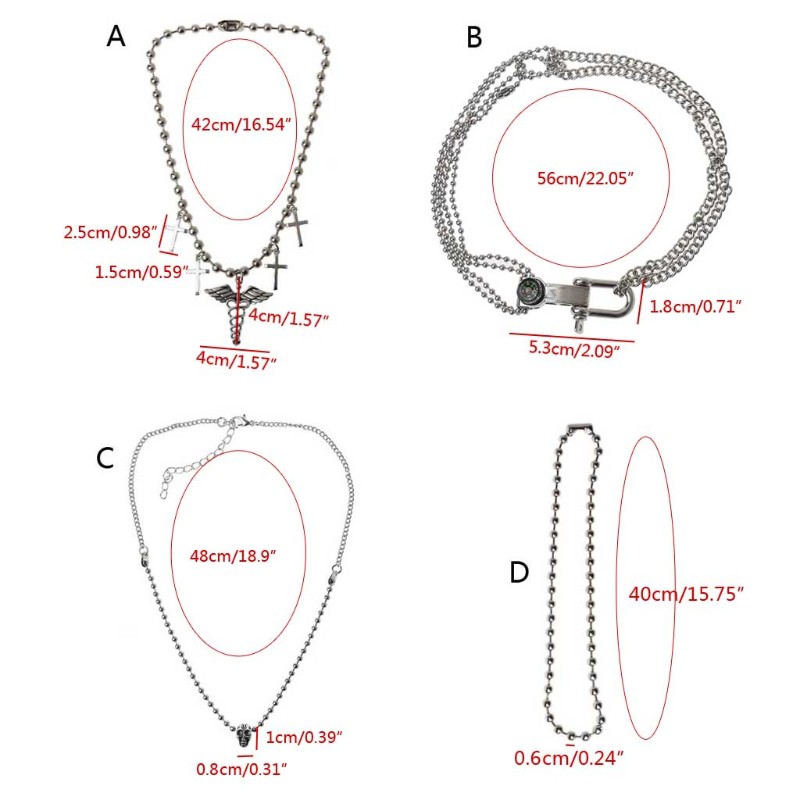 Vòng cổ choker mặt dây hình biểu tượng y học phong cách punk rock cho nữ