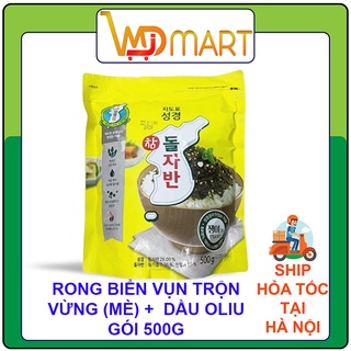 Rong biển ăn liền thái sẵn trộn vừng, dầu oliu SUNGGYUNG Hàn Quốc gói 500g