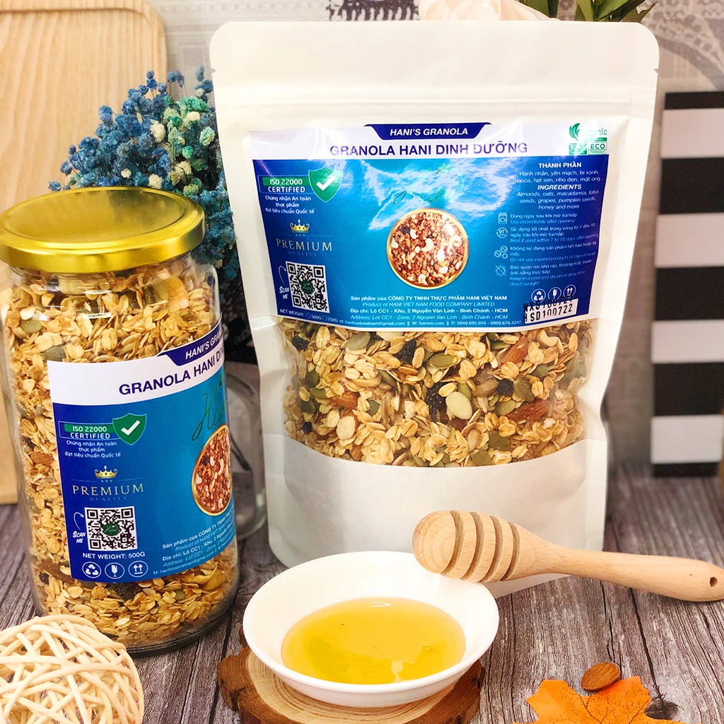 [Mã GROADO1 giảm 10K đơn 50K] Granola nhiều hạt dinh dưỡng cao cấp giảm cân, ăn kiêng, dinh dưỡng buổi sáng  HANI FOOD