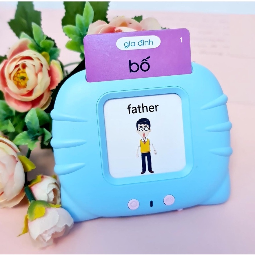 Máy đọc thẻ Flashcard tiếng anh kèm 224 từ cho bé