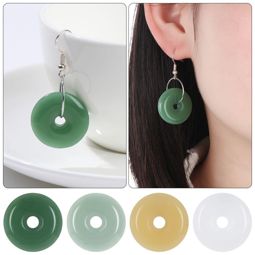 Set 10 Linh Kiện Điện Tử Orentlii|Set 10 Mặt Vòng cổ Đá Mã Não Hình Bánh Donut