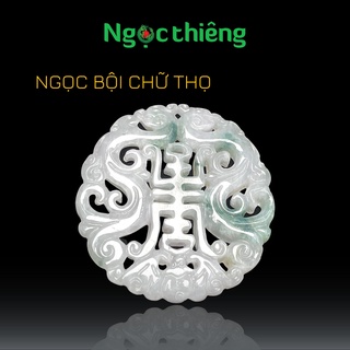 Mặt dây ngọc bội chữ thọ Ngọc phỉ thuý Ngọc thiêng